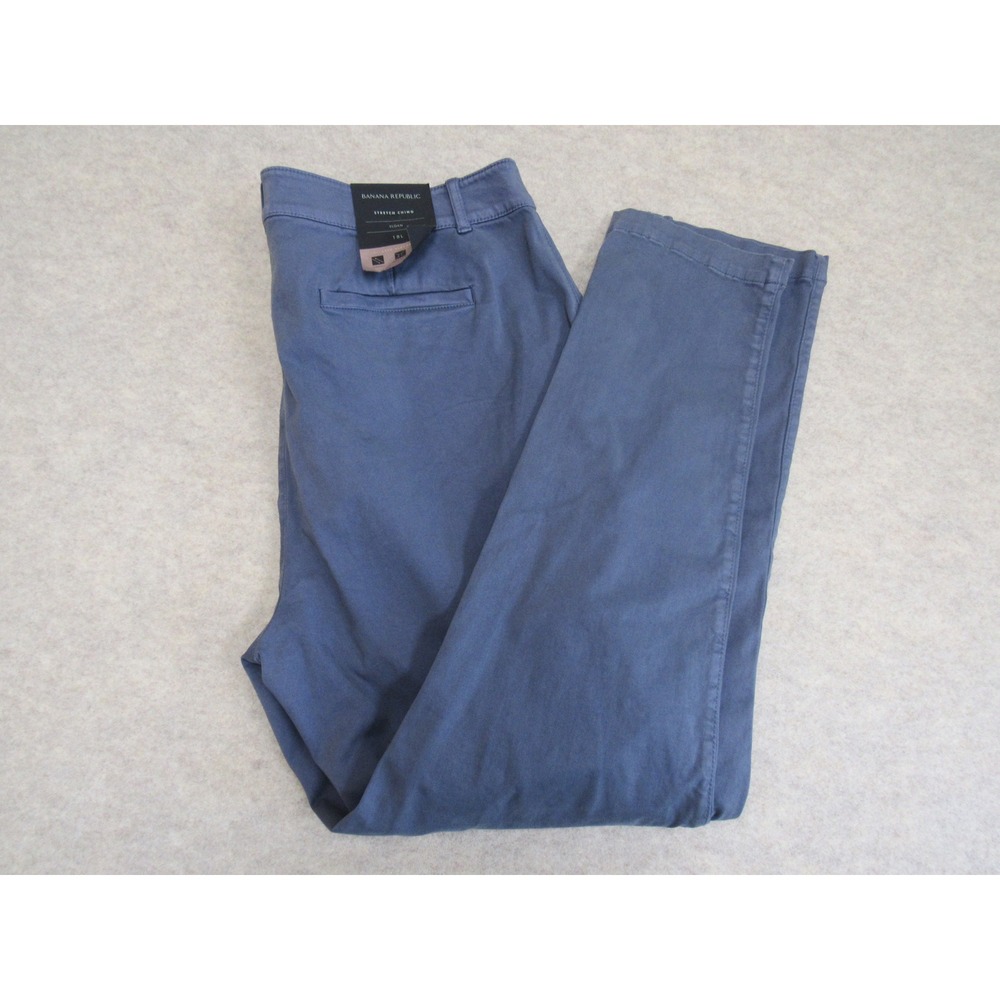 Banana Republic Sloan Chino Pants Vintage Blue Mid Rise Skinny Ankle 18L